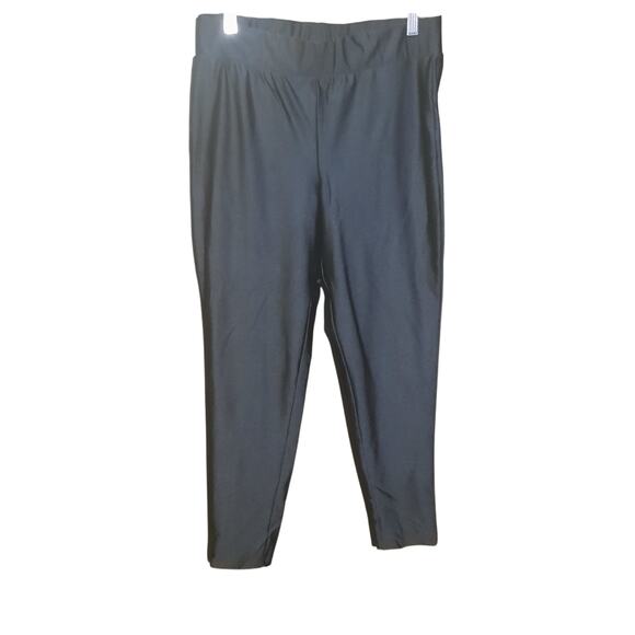 Torrid Full Length Matte Liquid Womens Black 2" Waist Band Leggings Size 1X - Picture 1 of 6